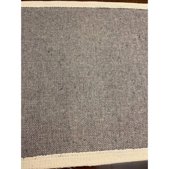 Christmas Mat Happy Holidays Poinsettias Retro Hooked Rug - Picture 6 of 8